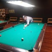 playing pool