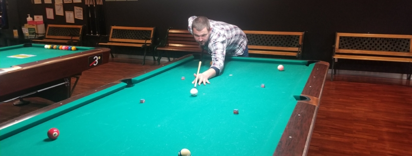 playing pool